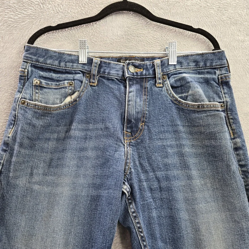 Banana Republic Men Jeans 32X32‎ Blue Denim Athletic Button 32